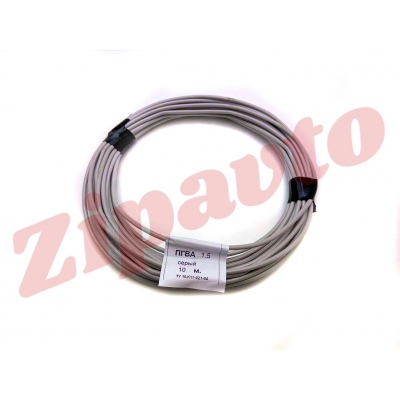 Провод сечением 1,5 кв. мм серый (отрезок 10 м.)