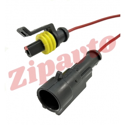 Соединитель проводов (094) разъём герметичный (1+1 контактн. межжгутовой, серии AMP SUPERSEAL)